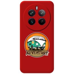 Funda Silicona Líquida Roja para Realme 12 Pro 5G / 12 Pro Plus 5G diseño Adventure Dibujos