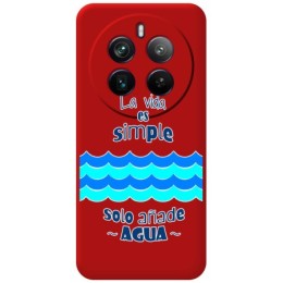 Funda Silicona Líquida Roja para Realme 12 Pro 5G / 12 Pro Plus 5G diseño Agua Dibujos