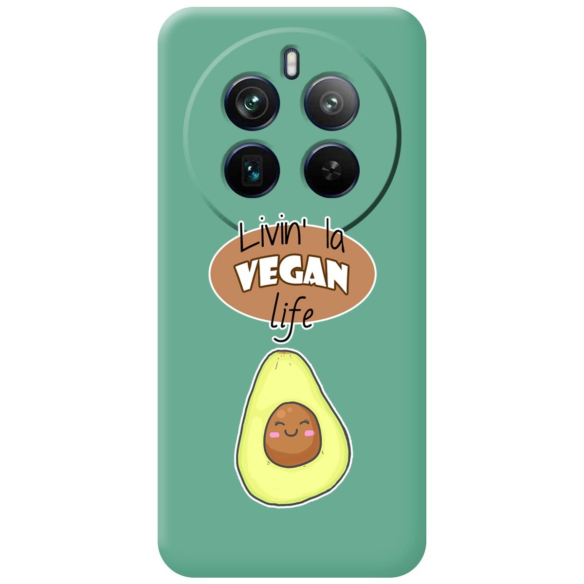 Funda Silicona Líquida Verde para Realme 12 Pro 5G / 12 Pro Plus 5G diseño Vegan Life Dibujos