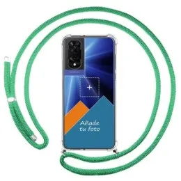 Personaliza tu Funda Colgante Transparente para TCL 505 con Cordon Verde Agua Dibujo Personalizada