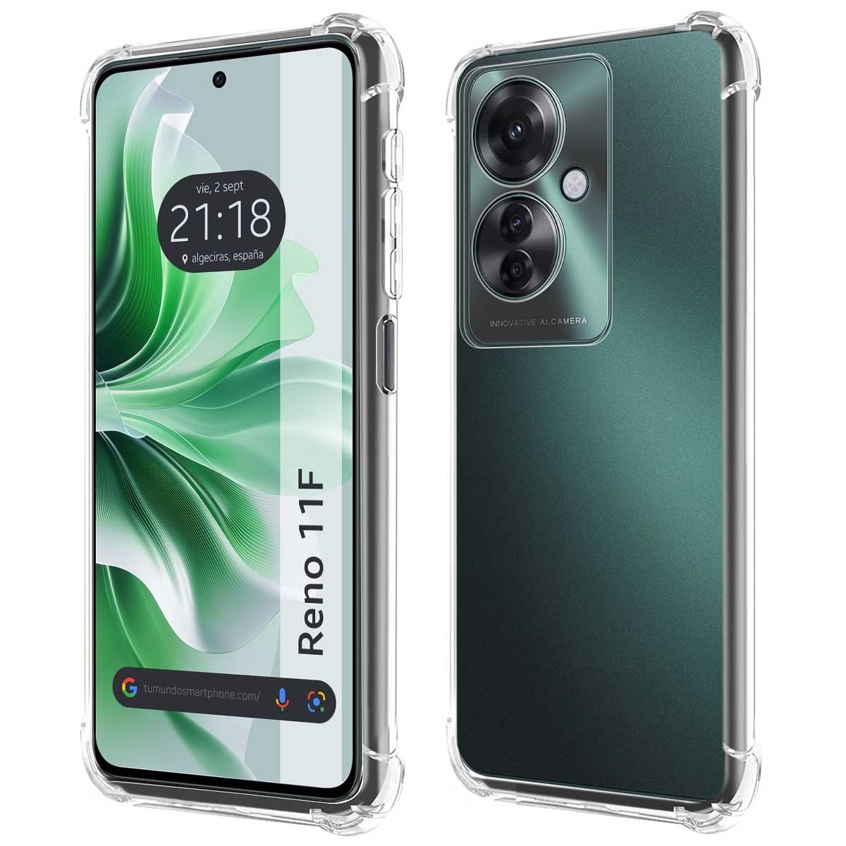 Funda Silicona Antigolpes Transparente para Oppo Reno 11F 5G