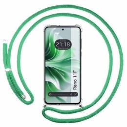 Funda Colgante Transparente para Oppo Reno 11F 5G con Cordon Verde Agua