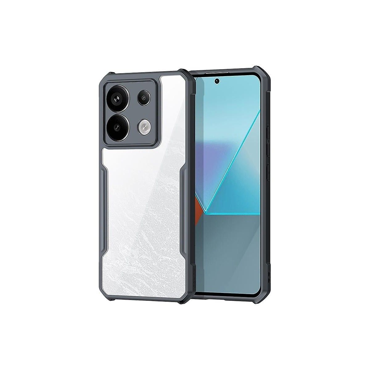 Funda Transparente Reforzada con Borde Negro para Xiaomi Redmi Note 13 5G