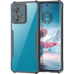 Funda Transparente Reforzada con Borde Negro para Motorola Edge 40 Neo 5G