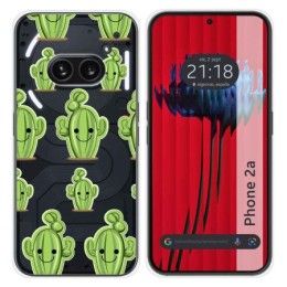 Funda Silicona Transparente para Nothing Phone 2a 5G diseño Cactus Dibujos