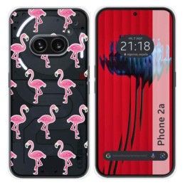 Funda Silicona Transparente para Nothing Phone 2a 5G diseño Flamenco Dibujos