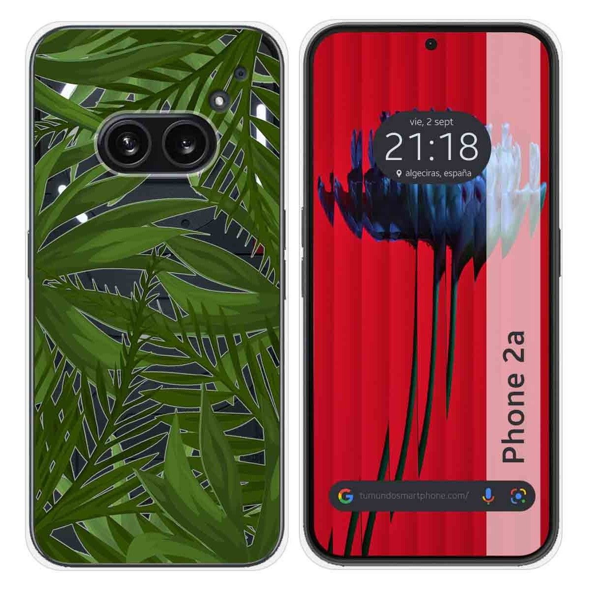 Funda Silicona Transparente para Nothing Phone 2a 5G diseño Jungla Dibujos