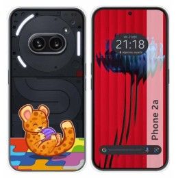 Funda Silicona Transparente para Nothing Phone 2a 5G diseño Leopardo Dibujos