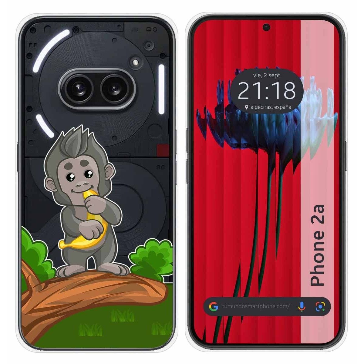 Funda Silicona Transparente para Nothing Phone 2a 5G diseño Mono Dibujos