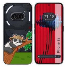 Funda Silicona Transparente para Nothing Phone 2a 5G diseño Panda Dibujos