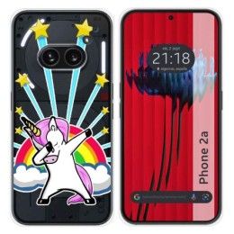 Funda Silicona Transparente para Nothing Phone 2a 5G diseño Unicornio Dibujos