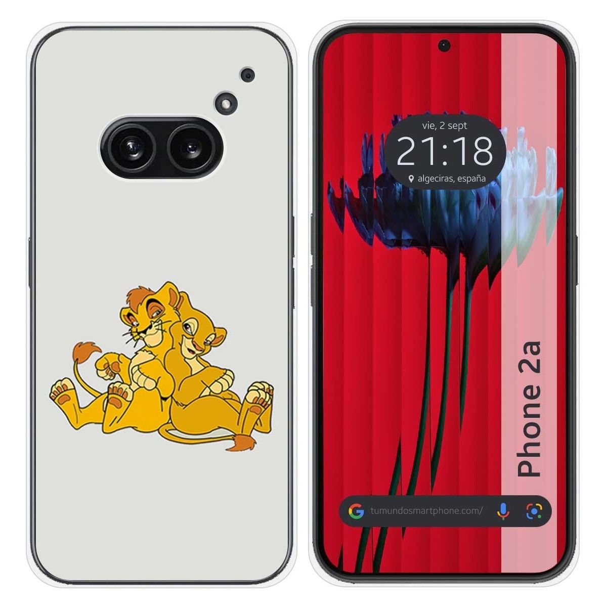 Funda Silicona para Nothing Phone 2a 5G diseño Leones Dibujos