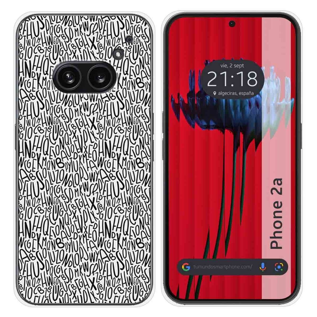 Funda Silicona para Nothing Phone 2a 5G diseño Letras Dibujos