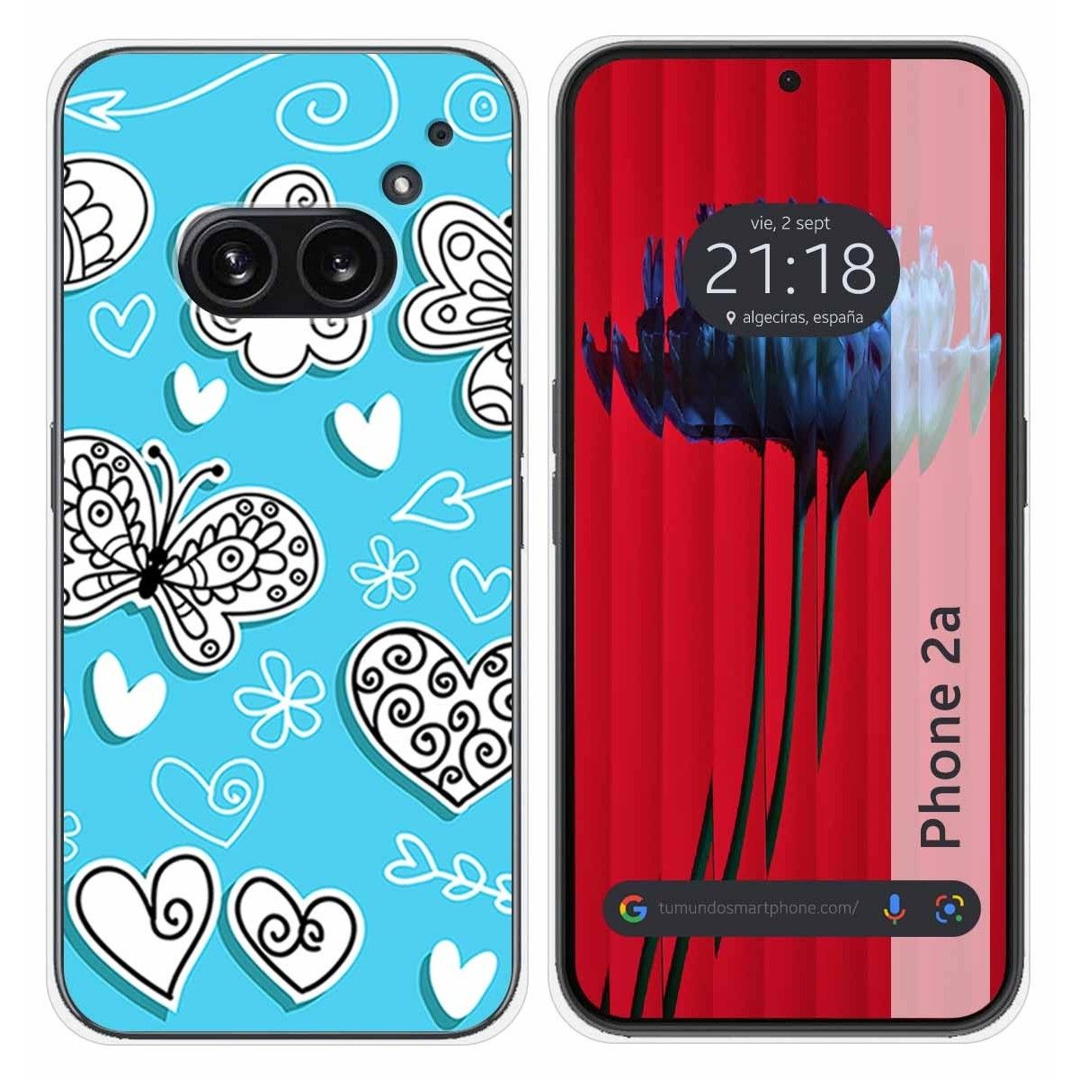 Funda Silicona para Nothing Phone 2a 5G diseño Mariposas Dibujos