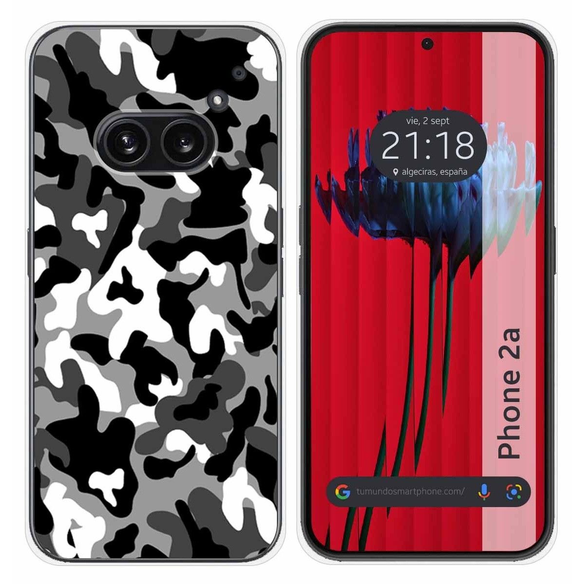 Funda Silicona para Nothing Phone 2a 5G diseño Snow Camuflaje Dibujos