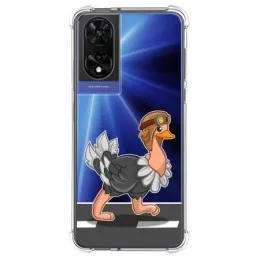 Funda Silicona Transparente para TCL 505 diseño Avestruz Dibujos