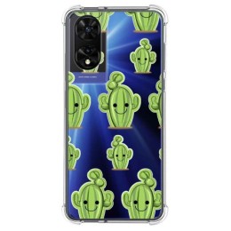 Funda Silicona Transparente para TCL 505 diseño Cactus Dibujos