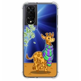 Funda Silicona Transparente para TCL 505 diseño Jirafa Dibujos