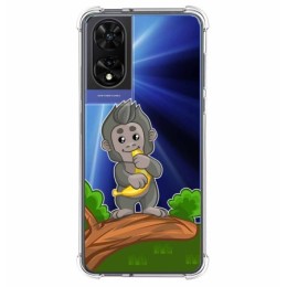 Funda Silicona Transparente para TCL 505 diseño Mono Dibujos