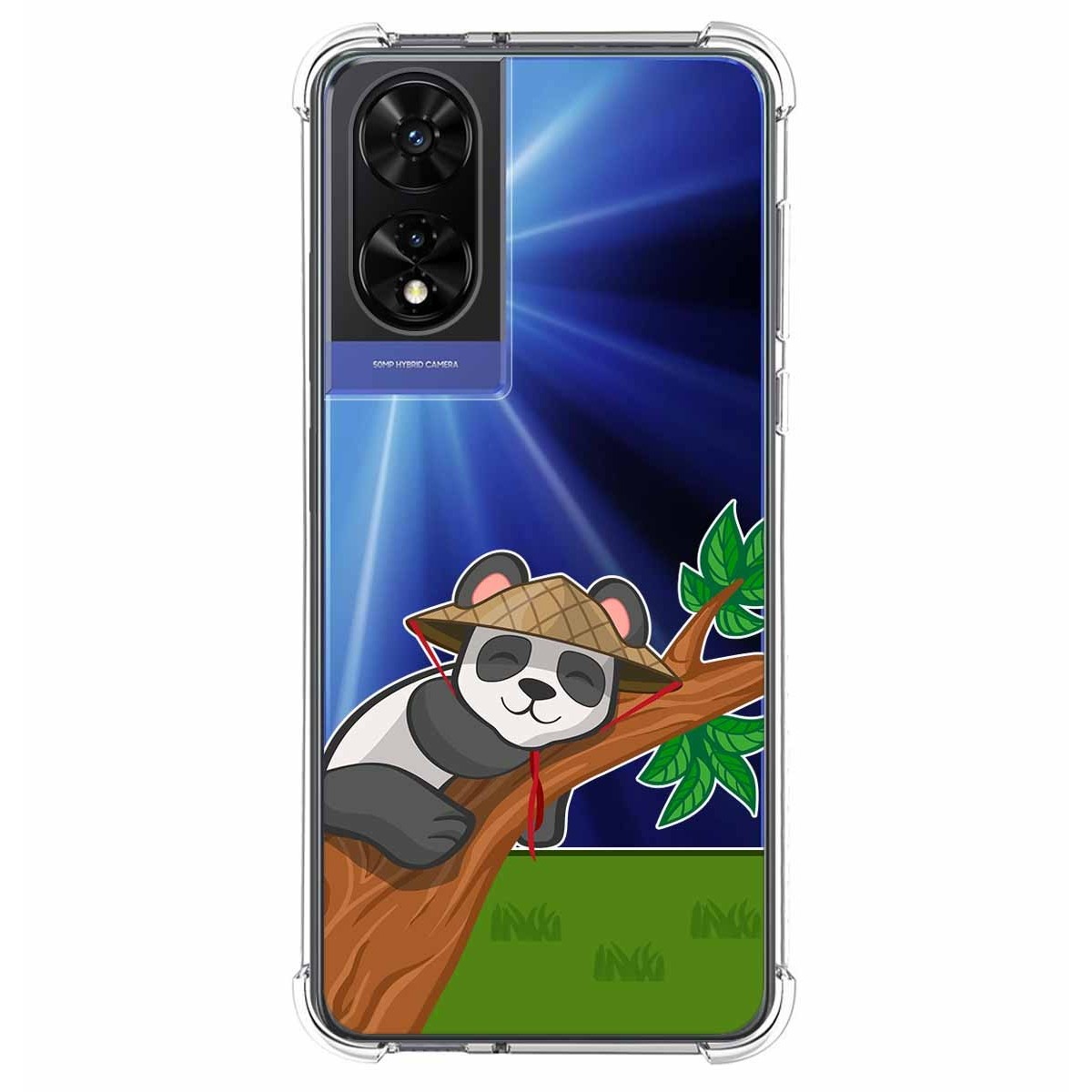 Funda Silicona Transparente para TCL 505 diseño Panda Dibujos