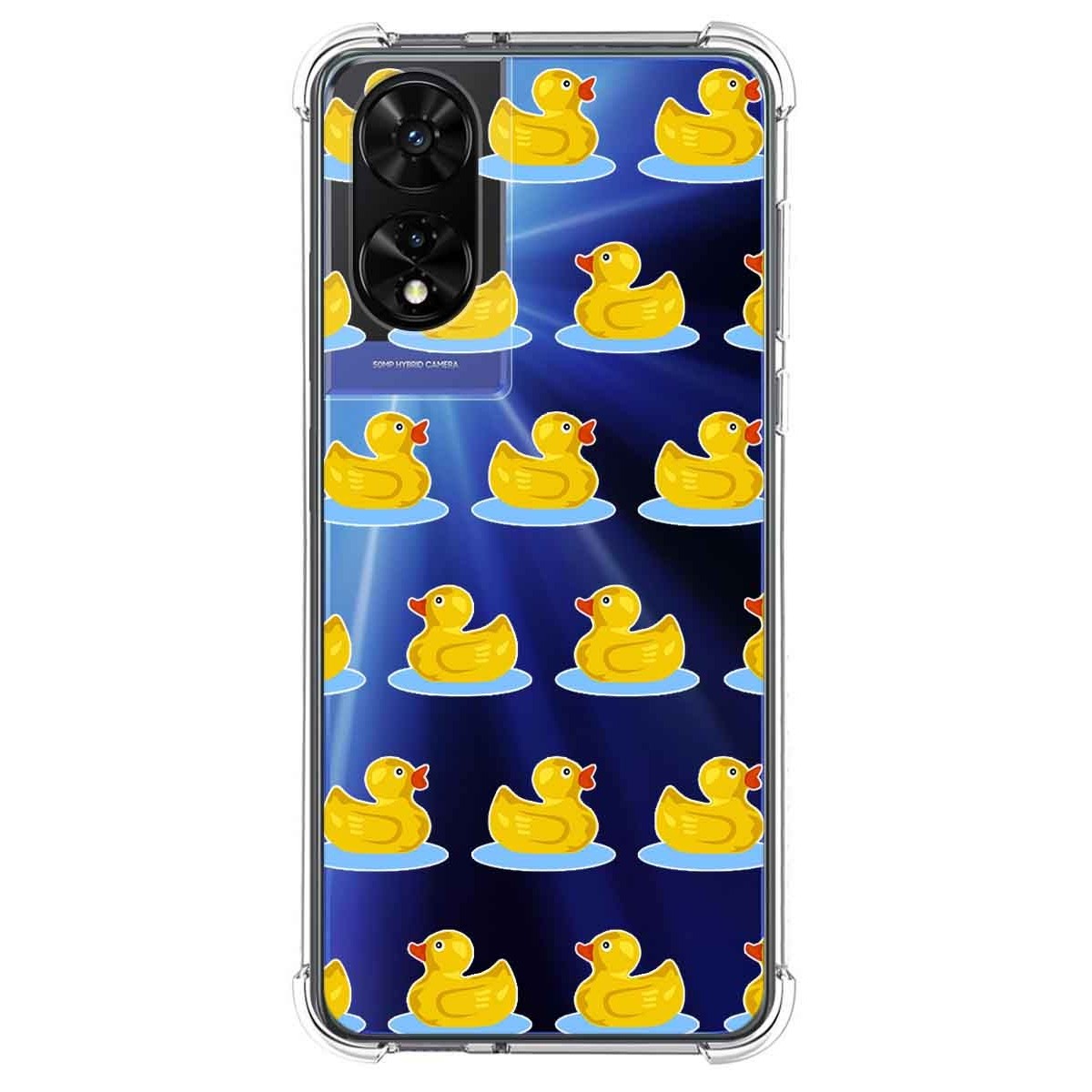 Funda Silicona Transparente para TCL 505 diseño Pato Dibujos