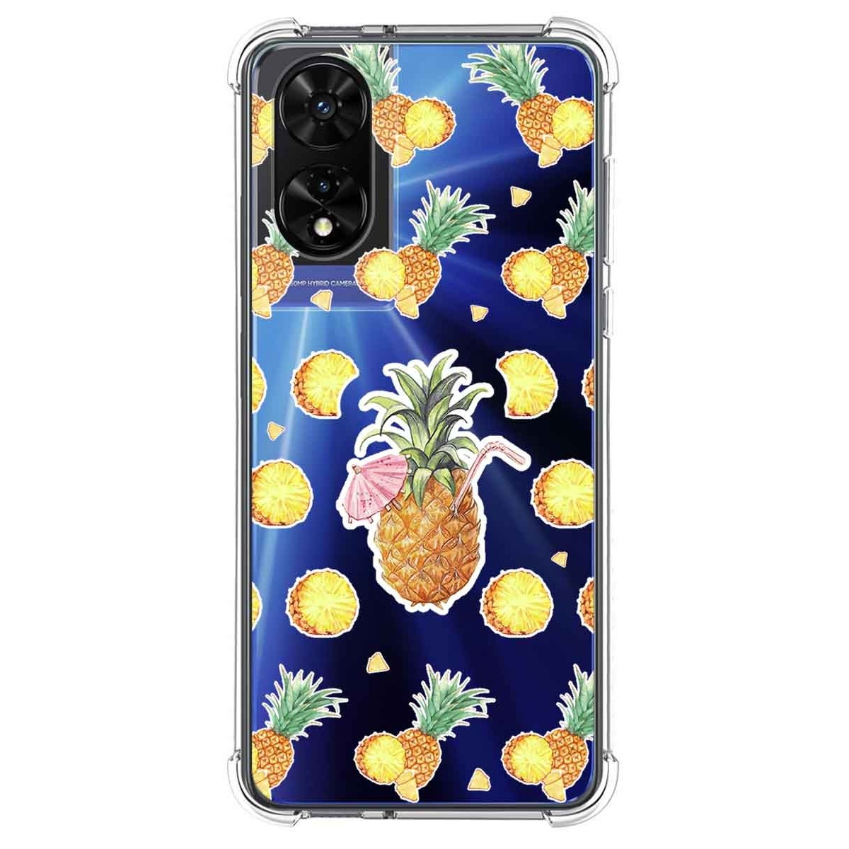 Funda Silicona Transparente para TCL 505 diseño Piña Dibujos