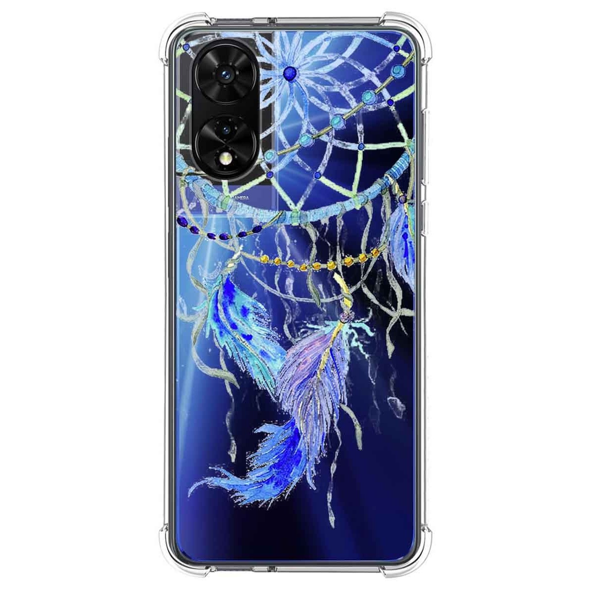 Funda Silicona Transparente para TCL 505 diseño Plumas Dibujos