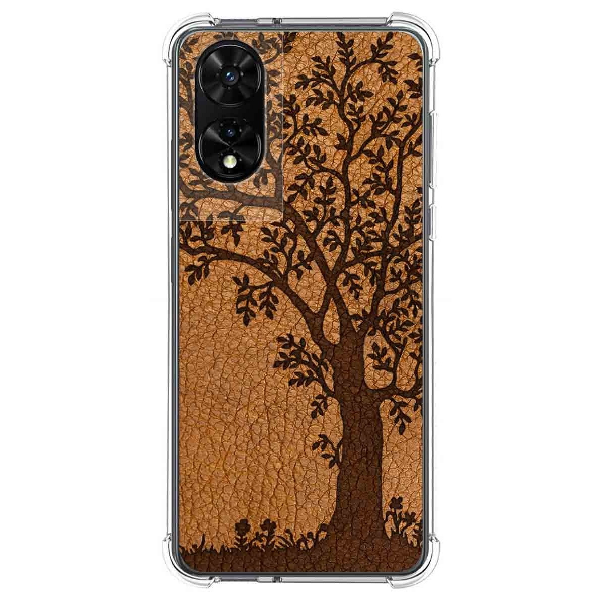 Funda Silicona para TCL 505 diseño Cuero 03 Dibujos