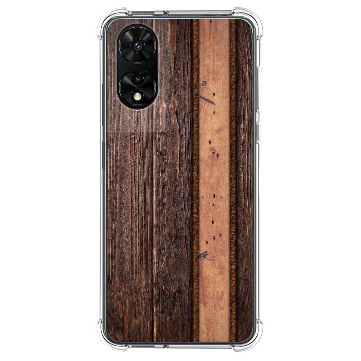 Funda Silicona para TCL 505 diseño Madera 05 Dibujos