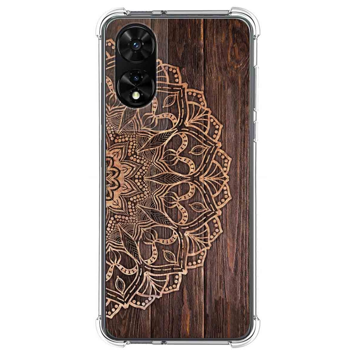 Funda Silicona para TCL 505 diseño Madera 06 Dibujos