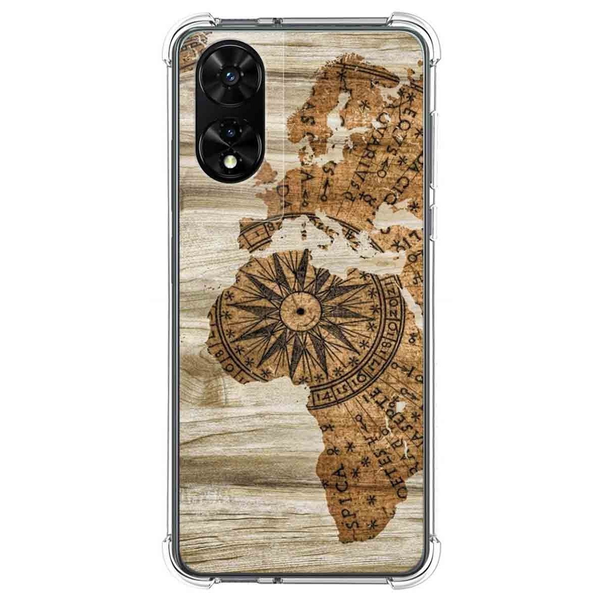 Funda Silicona para TCL 505 diseño Madera 07 Dibujos