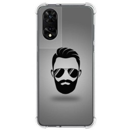 Funda Silicona para TCL 505 diseño Barba Dibujos