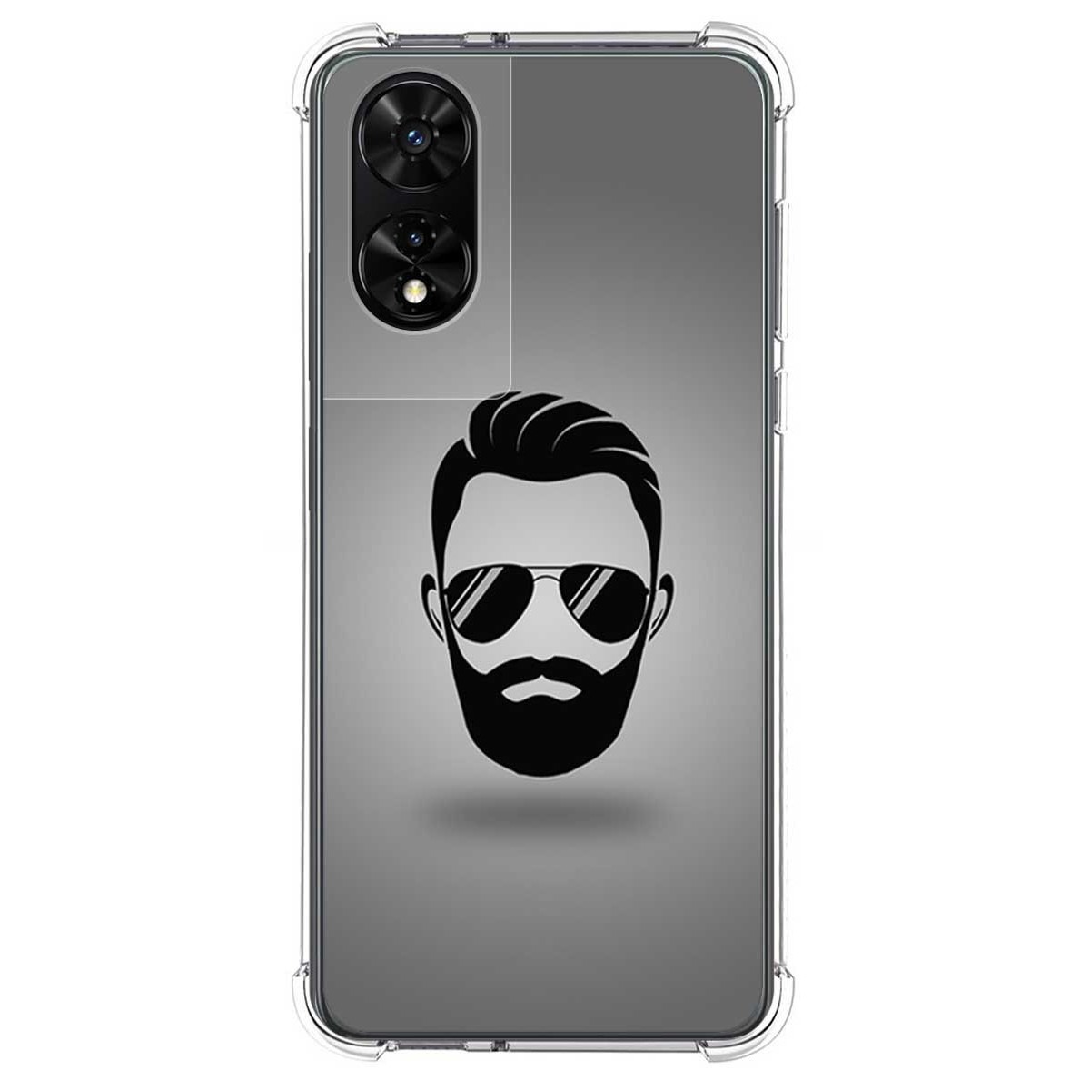 Funda Silicona para TCL 505 diseño Barba Dibujos