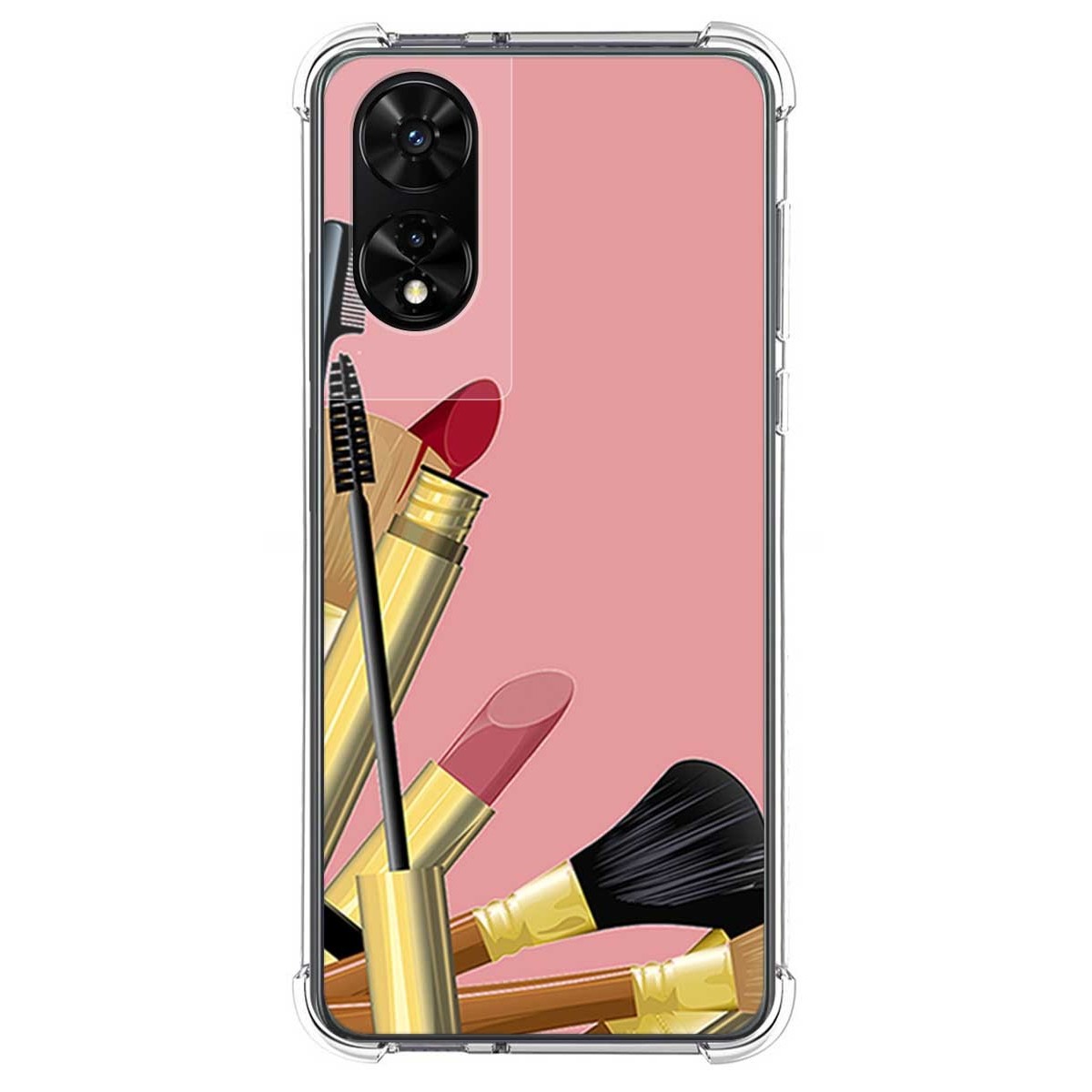 Funda Silicona para TCL 505 diseño Brochas Dibujos