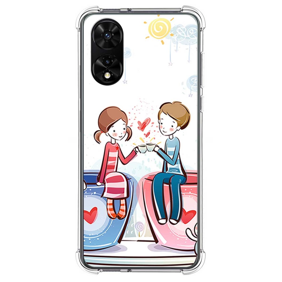 Funda Silicona para TCL 505 diseño Café Dibujos