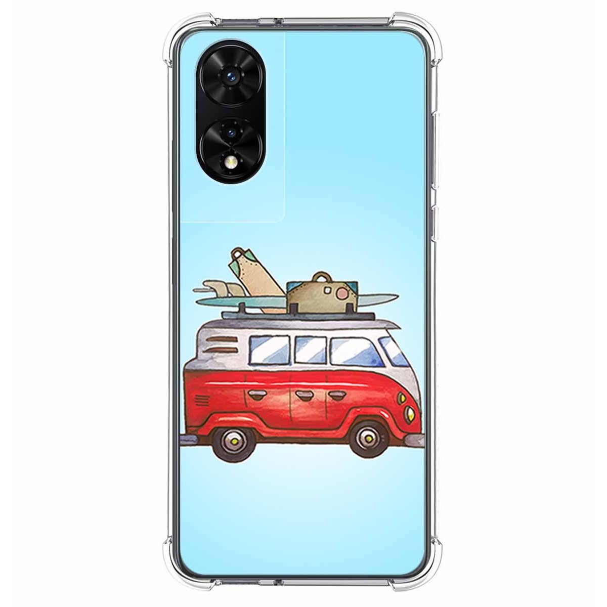 Funda Silicona para TCL 505 diseño Furgoneta Dibujos