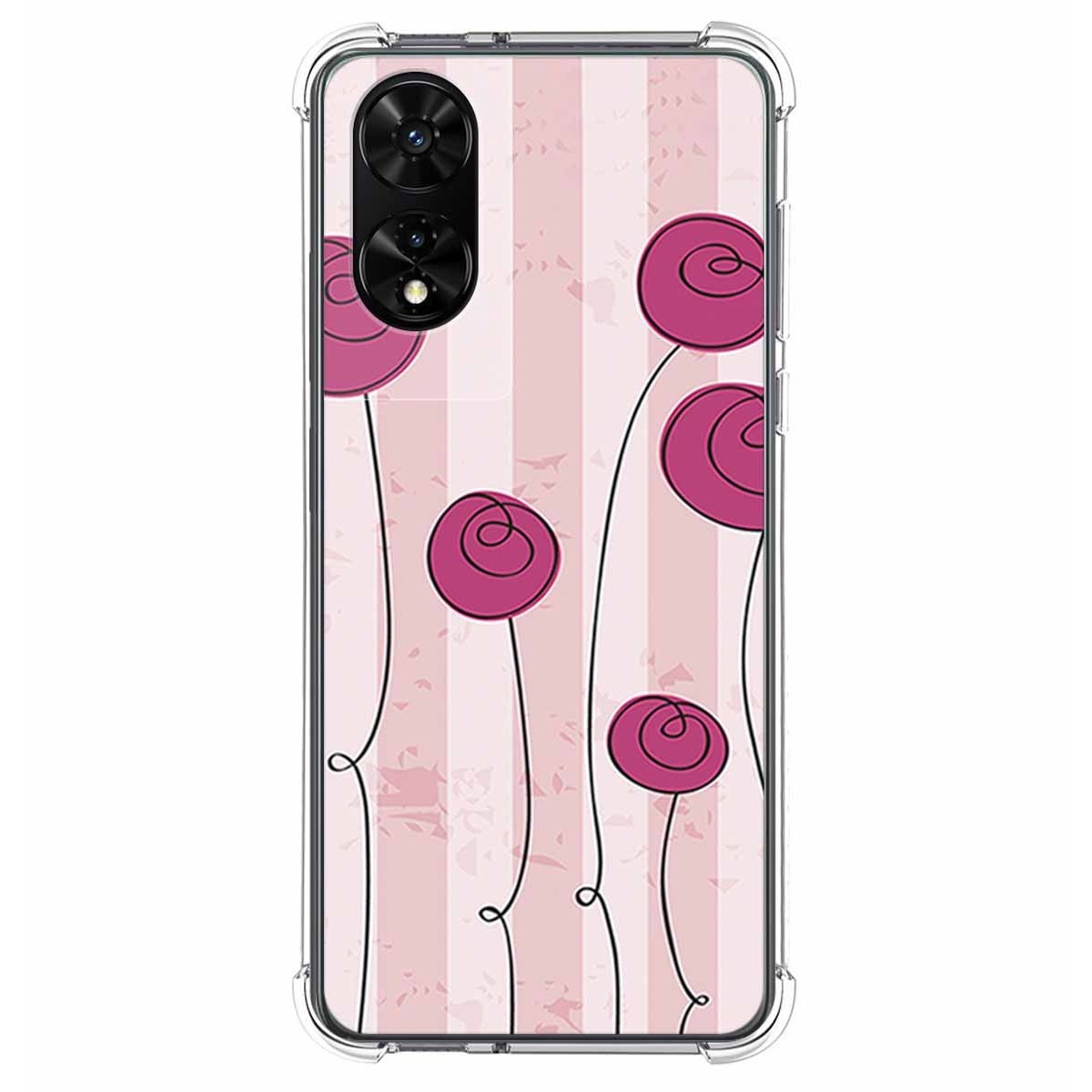 Funda Silicona para TCL 505 diseño Flores Vintage Dibujos