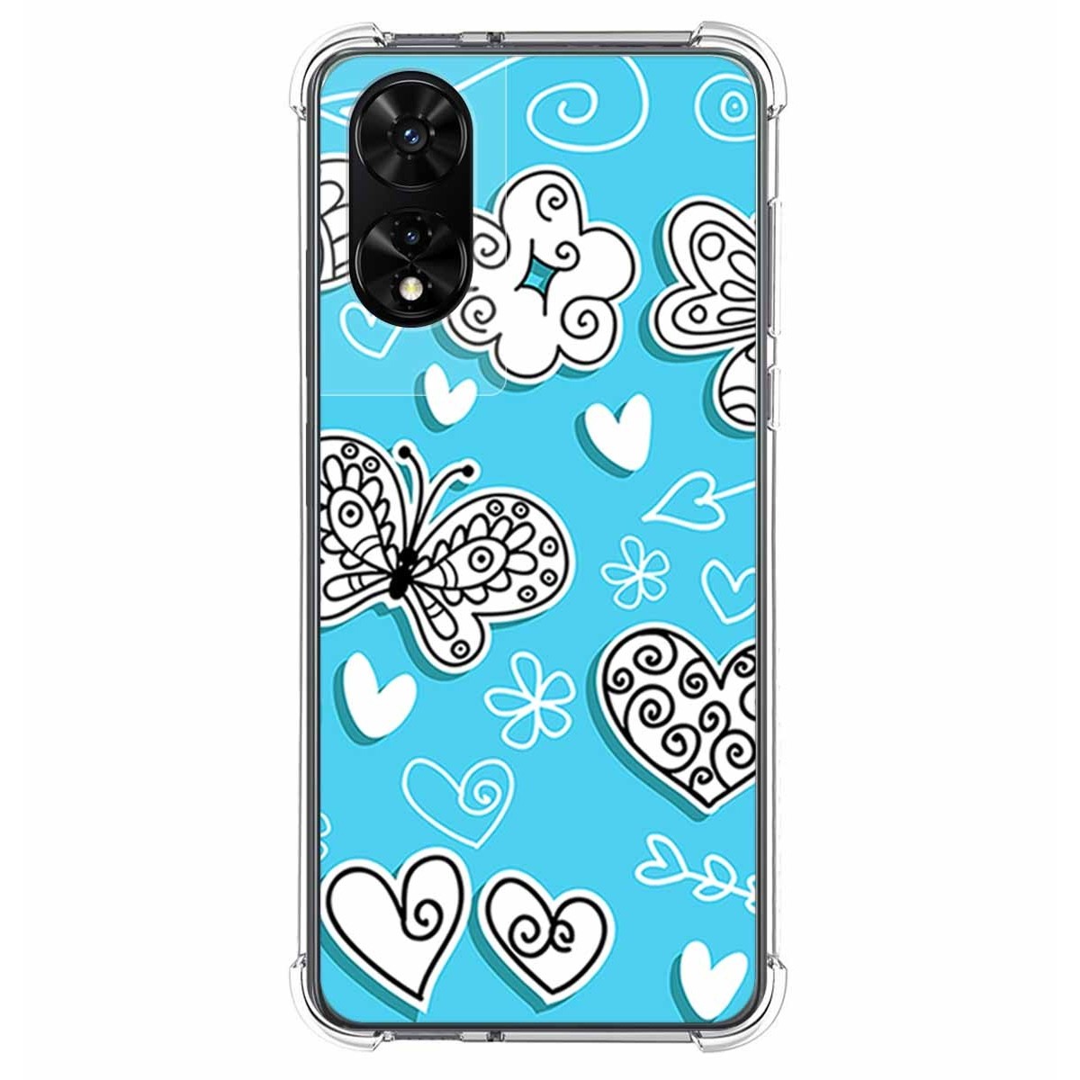 Funda Silicona para TCL 505 diseño Mariposas Dibujos