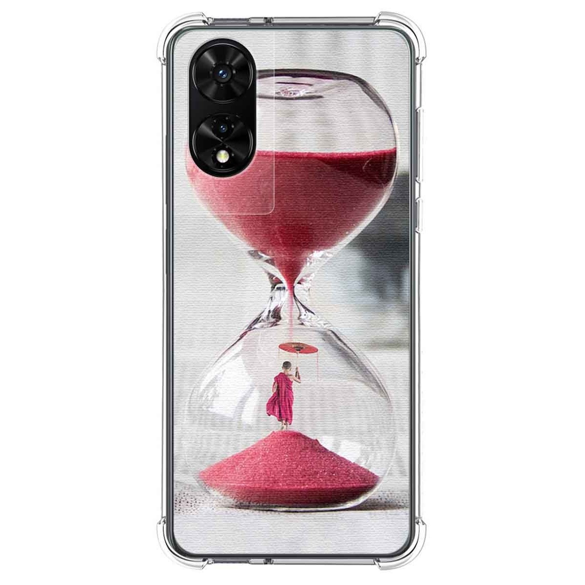 Funda Silicona para TCL 505 diseño Reloj Dibujos