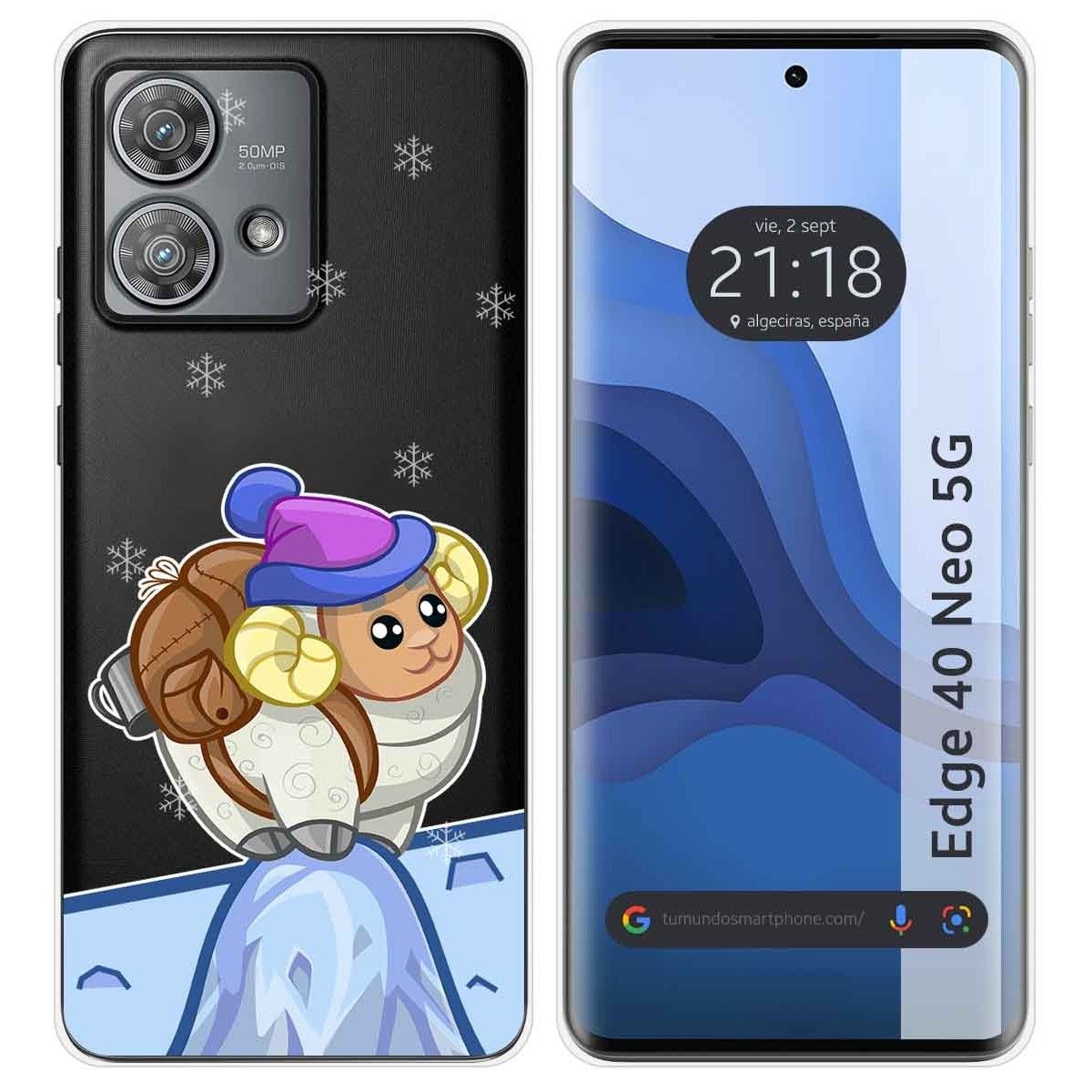 Funda Silicona Transparente para Motorola Edge 40 Neo 5G diseño Cabra Dibujos