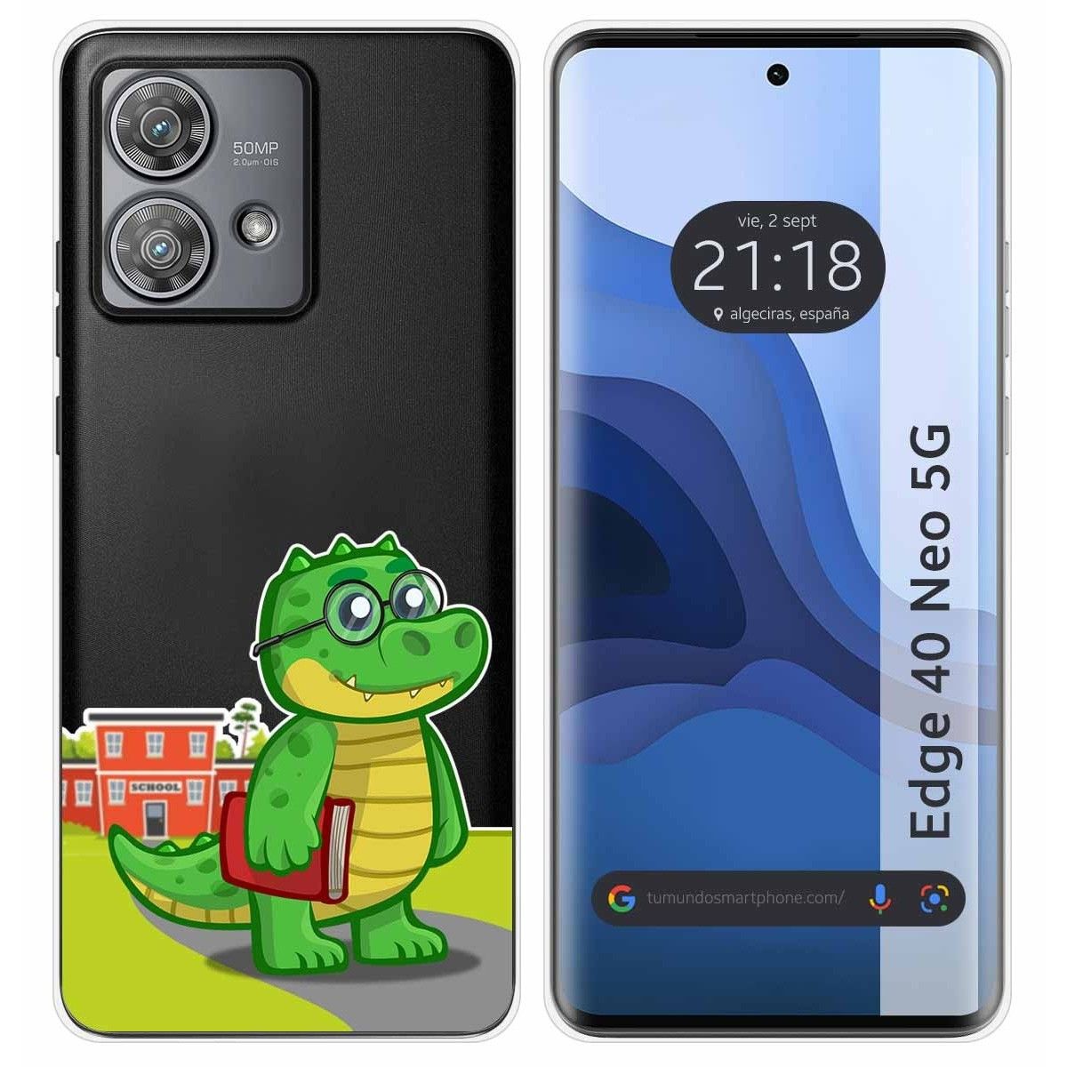 Funda Silicona Transparente para Motorola Edge 40 Neo 5G diseño Coco Dibujos