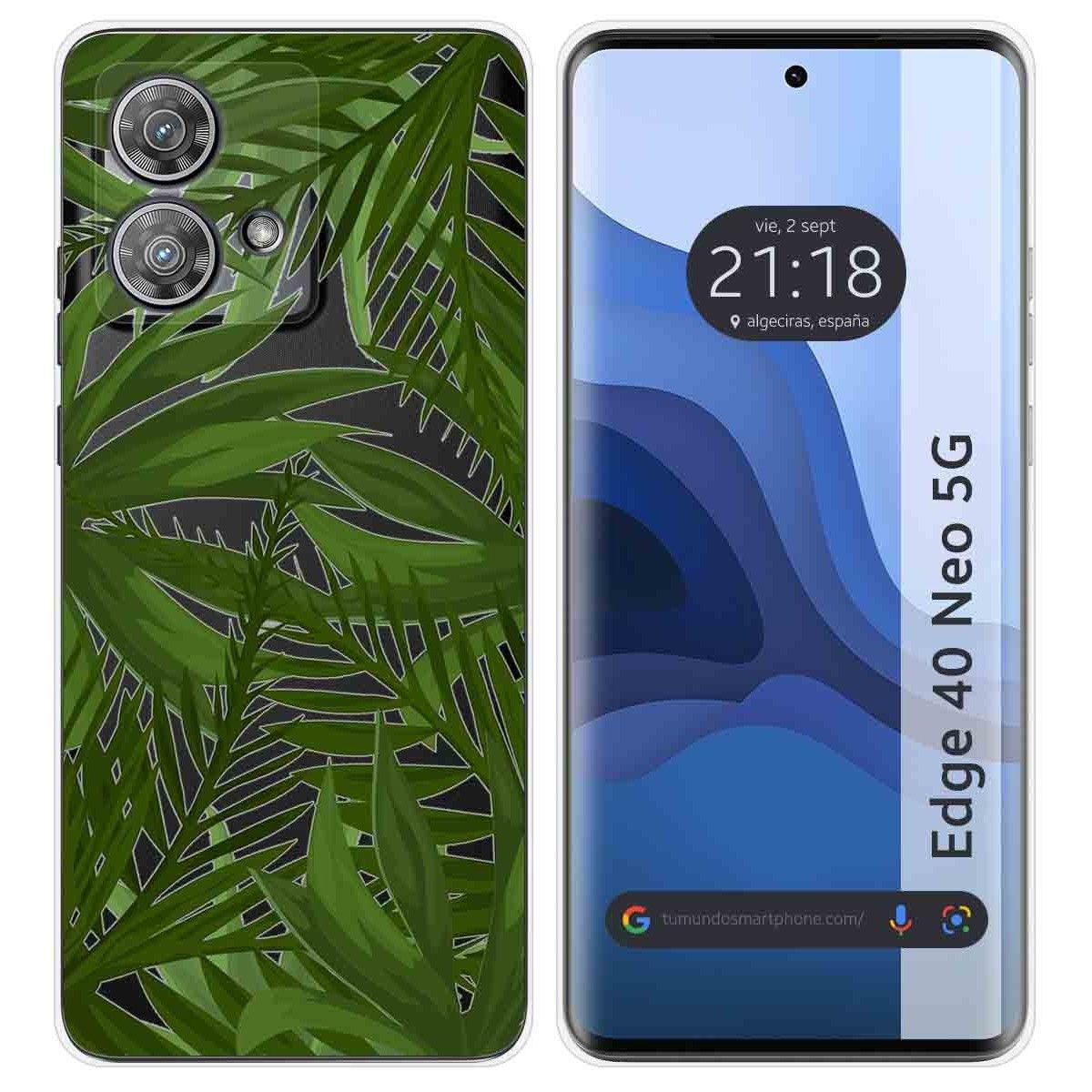 Funda Silicona Transparente para Motorola Edge 40 Neo 5G diseño Jungla Dibujos