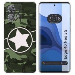 Funda Silicona para Motorola Edge 40 Neo 5G diseño Camuflaje 01 Dibujos