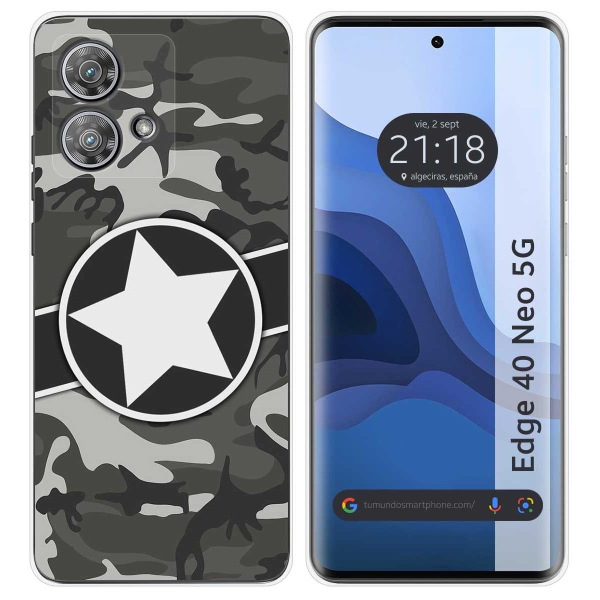 Funda Silicona para Motorola Edge 40 Neo 5G diseño Camuflaje 02 Dibujos