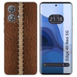 Funda Silicona para Motorola Edge 40 Neo 5G diseño Cuero 01 Dibujos