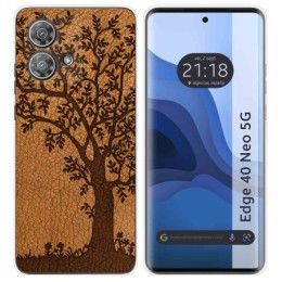 Funda Silicona para Motorola Edge 40 Neo 5G diseño Cuero 03 Dibujos