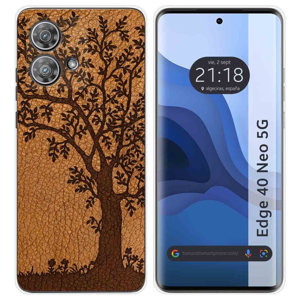 Funda Silicona para Motorola Edge 40 Neo 5G diseño Cuero 03 Dibujos