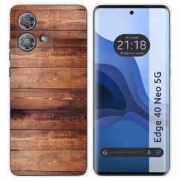 Funda Silicona para Motorola Edge 40 Neo 5G diseño Madera 02 Dibujos