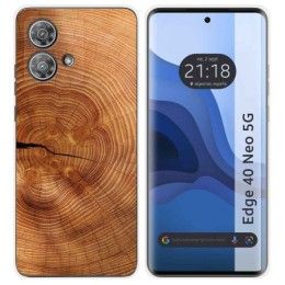 Funda Silicona para Motorola Edge 40 Neo 5G diseño Madera 04 Dibujos