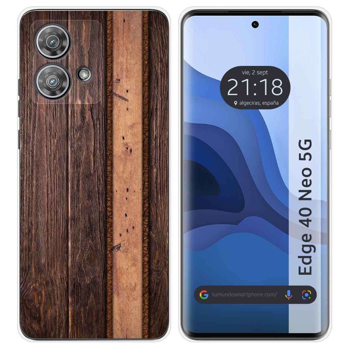 Funda Silicona para Motorola Edge 40 Neo 5G diseño Madera 05 Dibujos